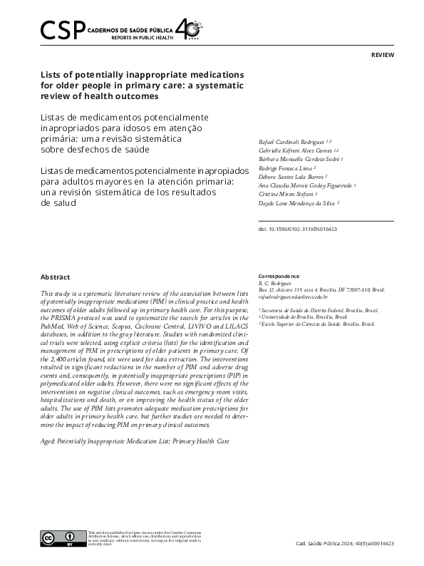 (PDF) Lists of potentially inappropriate medications for older people ...
