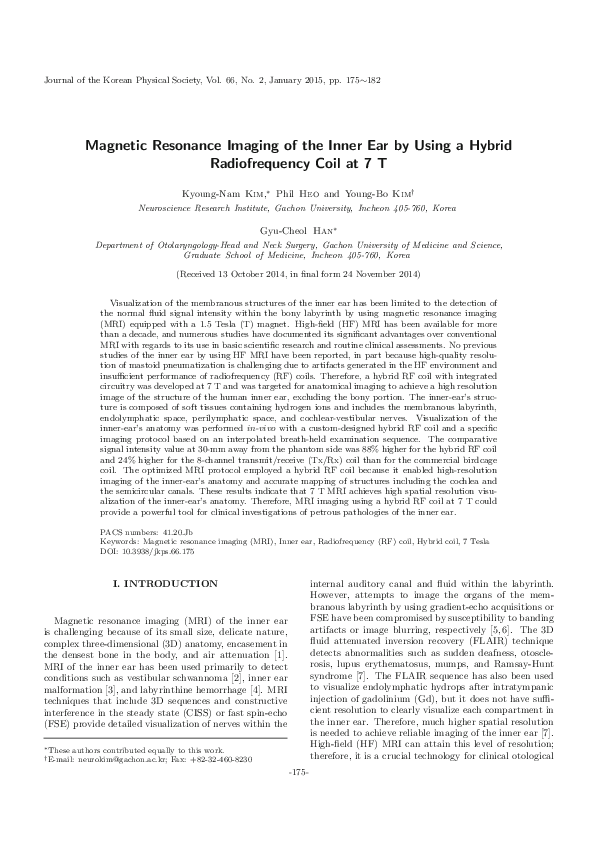 (PDF) Magnetic resonance imaging of the inner ear by using a hybrid ...