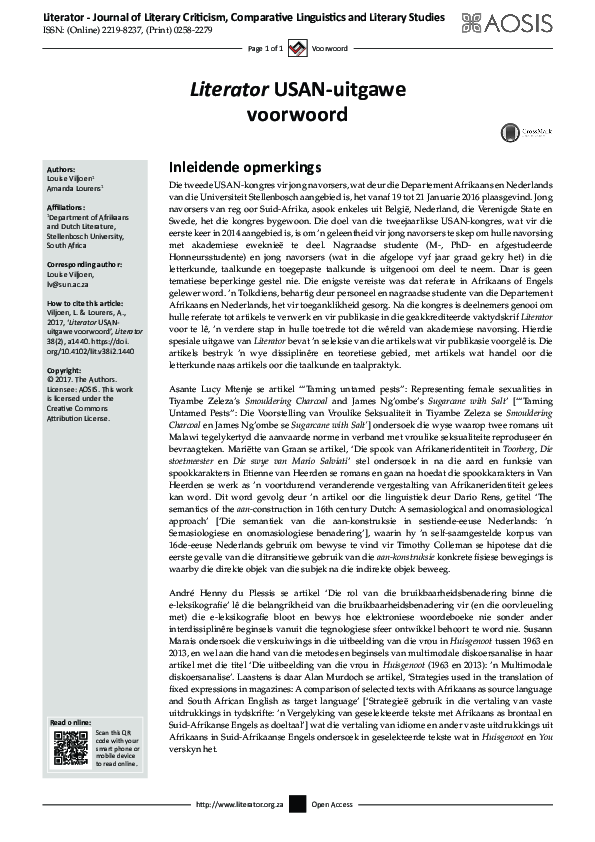 (PDF) Literator USAN-uitgawe voorwoord