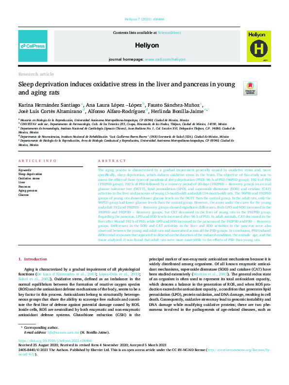 (PDF) Sleep deprivation induces oxidative stress in the liver and ...