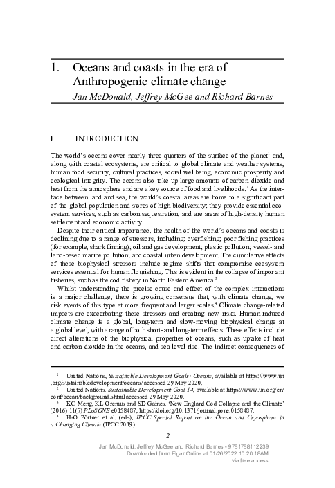 (PDF) Oceans and coasts in the era of Anthropogenic climate change