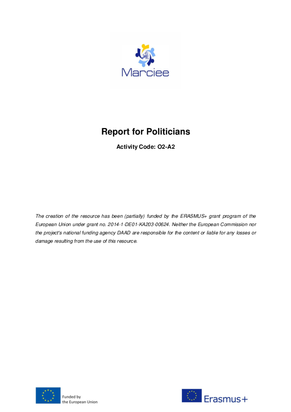 (PDF) Report for Politicians
