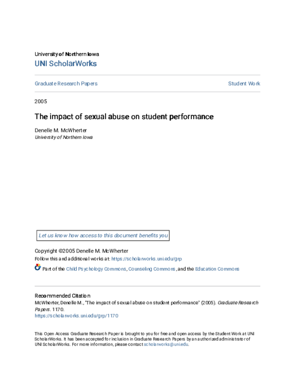 (PDF) The impact of sexual abuse on student performance