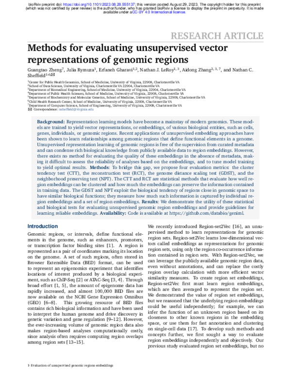 (PDF) Methods for evaluating unsupervised vector representations of ...