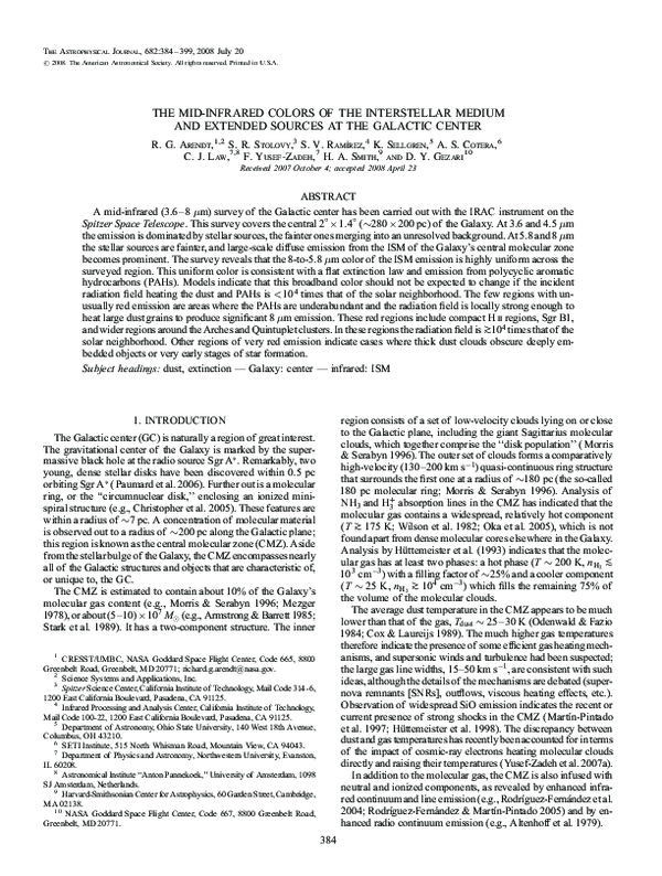 (PDF) The Mid‐Infrared Colors of the Interstellar Medium and Extended ...