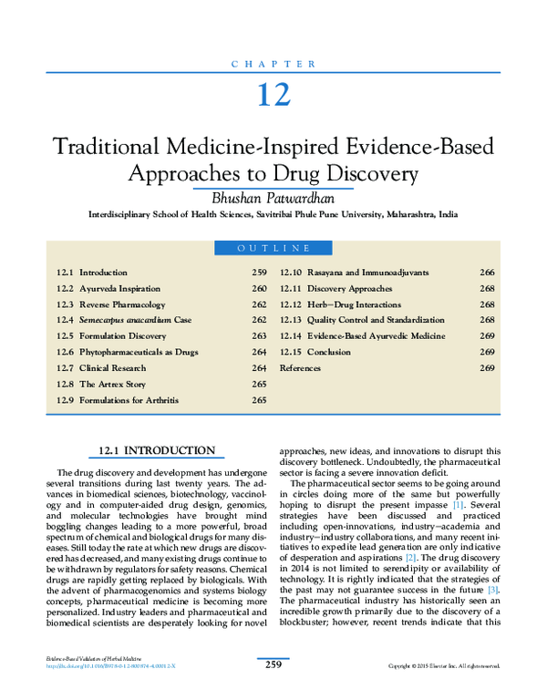 (PDF) Evidence-based validation of herbal medicine: Translational approach