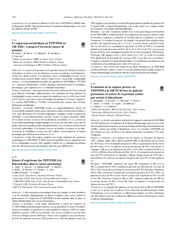 (PDF) Le superscan métabolique en TEP/TDM au 18F-FDG : à propos d’un ...