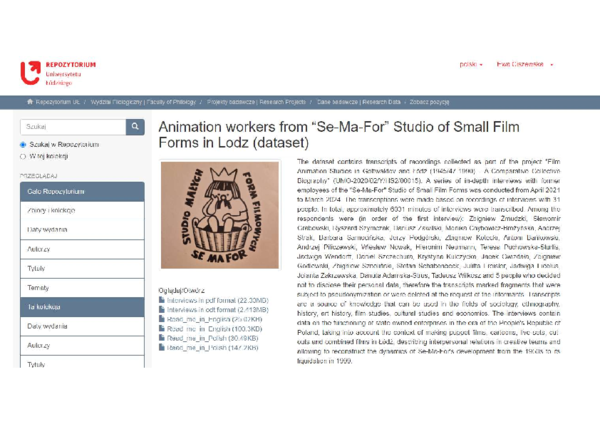 (PDF) Animation workers from “Se-Ma-For” Studio of Small Film Forms in ...