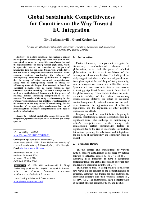 (PDF) Global Sustainable Competitiveness for Countries on the Way ...