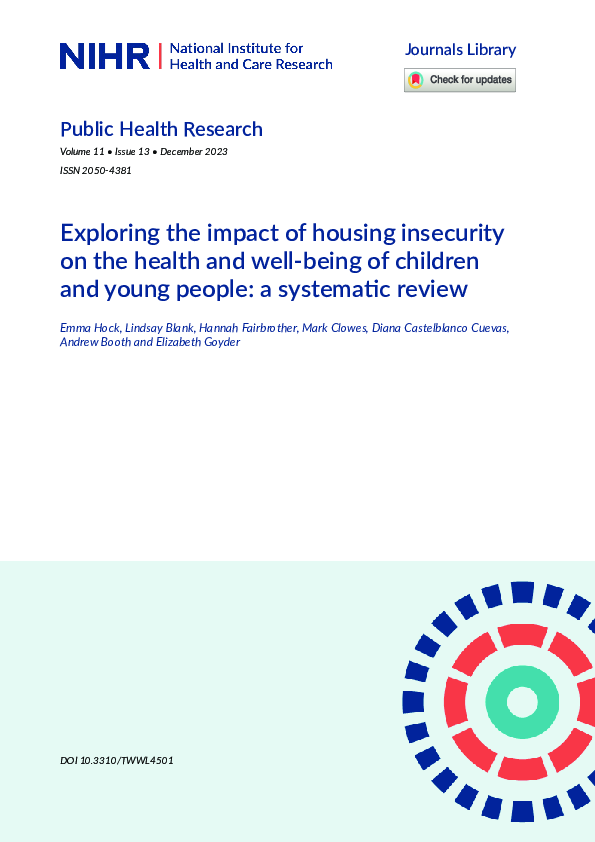(PDF) Exploring the impact of housing insecurity on the health and well ...
