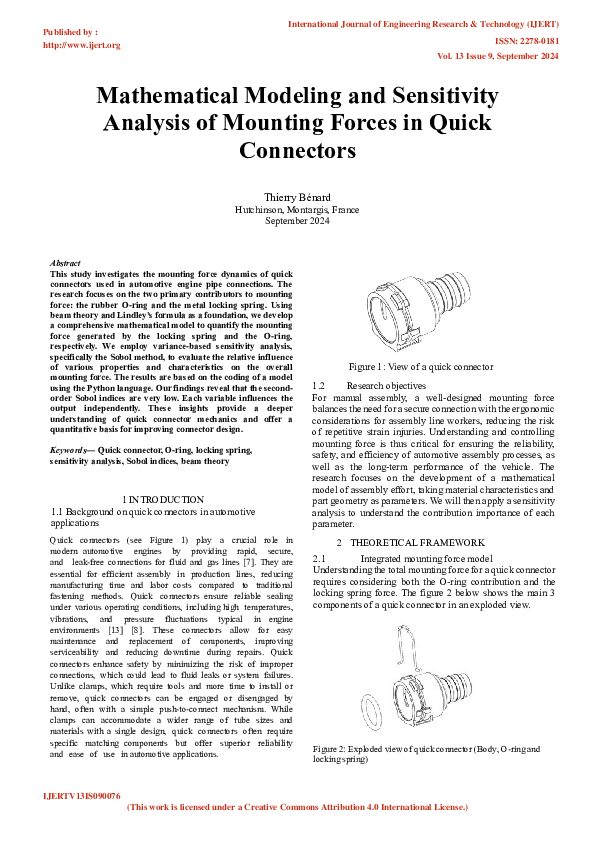 (PDF) Mathematical Modeling and Sensitivity Analysis of Mounting Forces ...