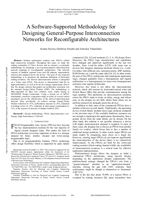 (PDF) A Software-Supported Methodology for Designing General-Purpose ...