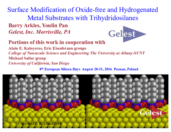 (PDF) Surface Modification of Oxide-free and Hydrogenated Metal ...