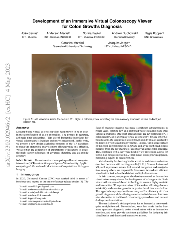 (PDF) Immersive Virtual Colonoscopy Viewer for Colorectal Diagnosis
