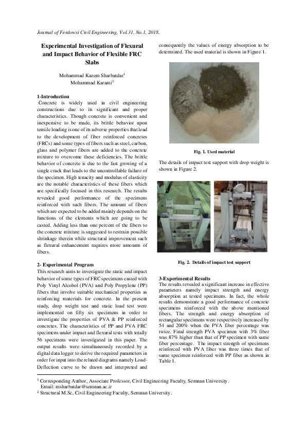 (PDF) Experimental Investigation of Flexural and Impact Behaviour of ...