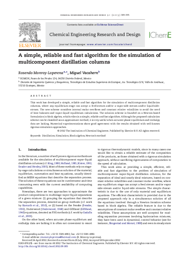 (PDF) A simple, reliable and fast algorithm for the simulation of ...