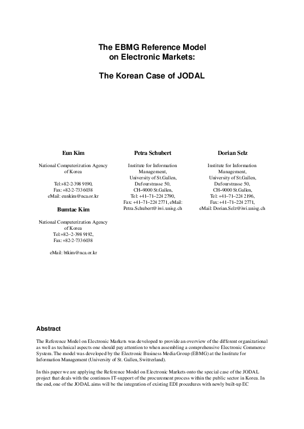 (PDF) The EMBG Reference Model on Electronic Markets: The Korean Case ...