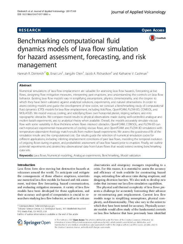 (PDF) Benchmarking Computational Fluid Dynamics Models for Application ...