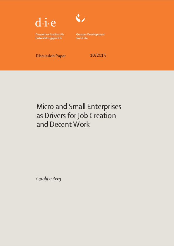 (PDF) Micro and small enterprises as drivers for job creation and ...