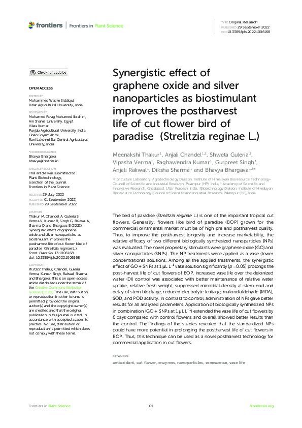 (PDF) Synergistic effect of graphene oxide and silver nanoparticles as ...