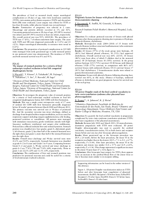 (PDF) P21.12: The impact of stomach position for a criteria of fetal ...