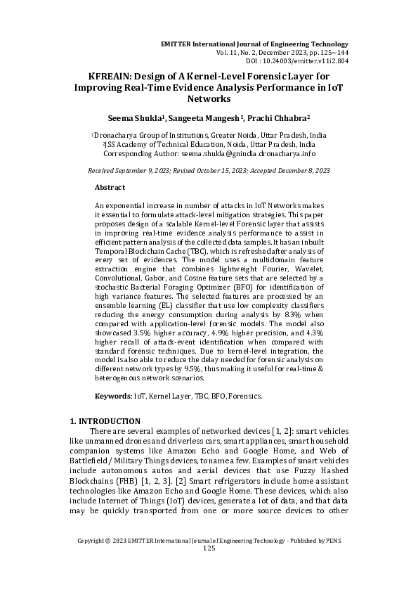 (PDF) KFREAIN: Design of A Kernel-Level Forensic Layer for Improving ...