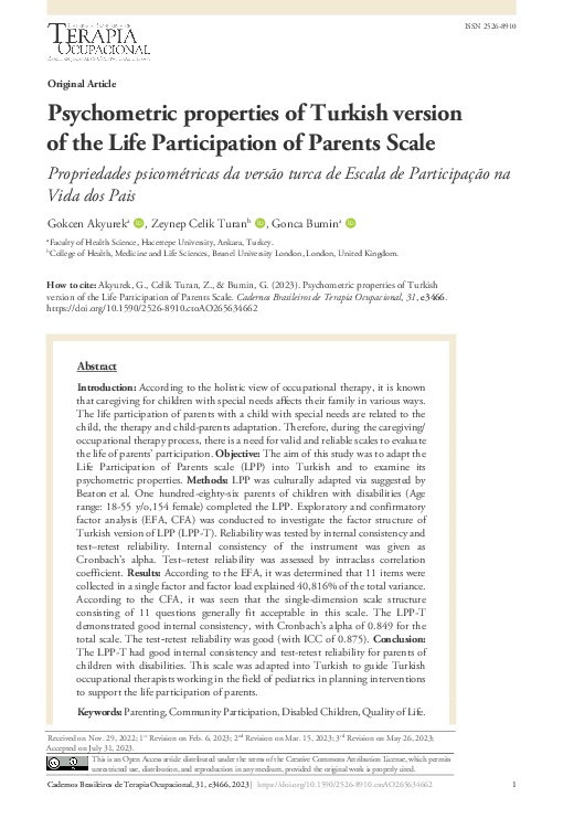 (PDF) Psychometric properties of Turkish version of the Life ...
