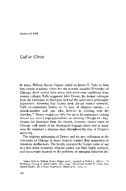 (PDF) Ch 1: God in Christ