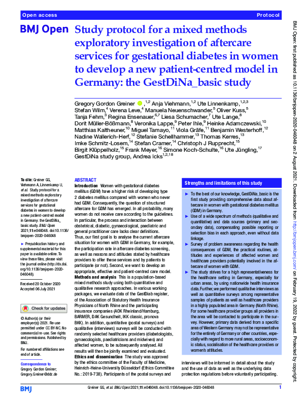 (PDF) Study protocol for a mixed methods exploratory investigation of ...