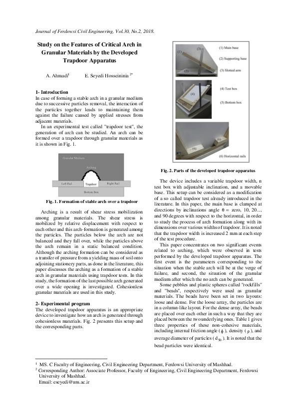 (PDF) Study on the Features of Critical Arch in Granular Materials by ...
