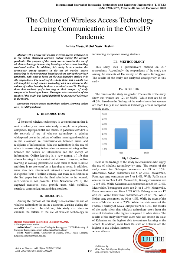 (PDF) The Culture of Wireless Access Technology Learning Communication ...