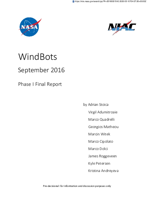 (PDF) WindBots: A Concept for Persistent In Situ Science Explorers for ...