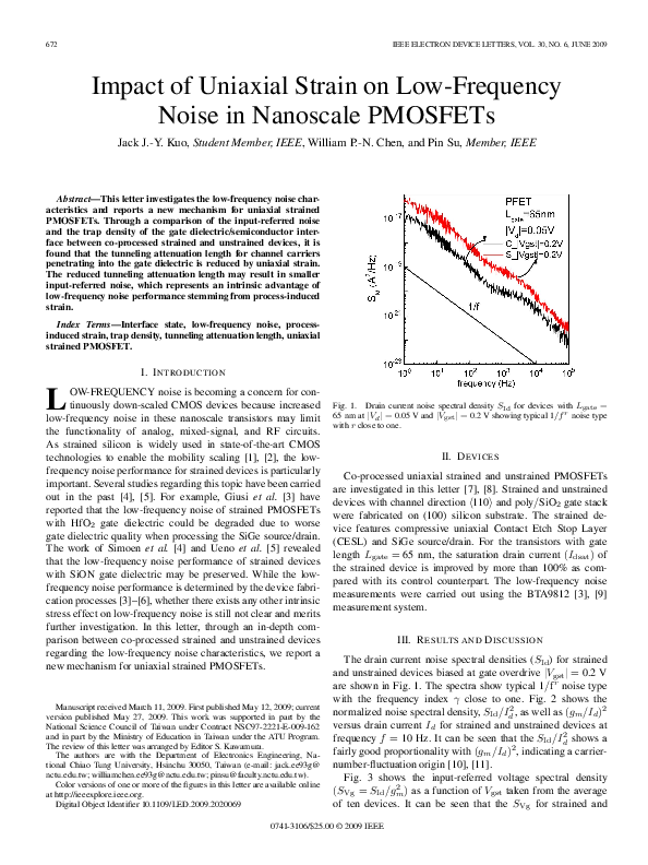 (PDF) Impact of Uniaxial Strain on Low-Frequency Noise in Nanoscale ...
