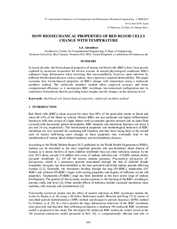 (PDF) How biomechanical properties of red blood cells change with ...
