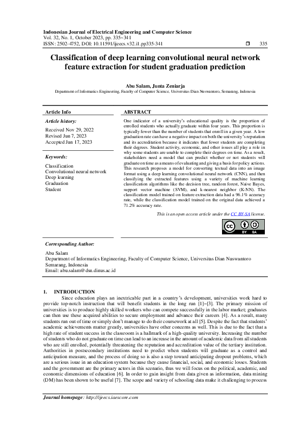(PDF) Classification of deep learning convolutional neural network