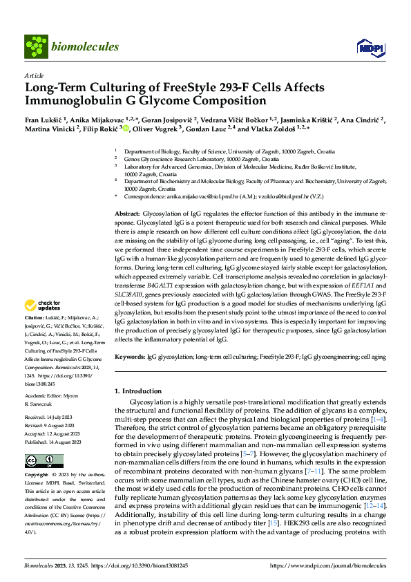 (PDF) Long-Term Culturing of FreeStyle 293-F Cells Affects ...