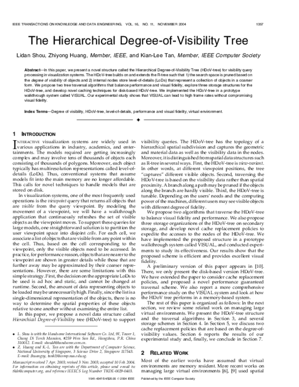 (PDF) The hierarchical degree-of-visibility tree