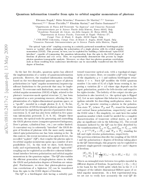 (PDF) Quantum interference by coherence transfer from spin to orbital ...