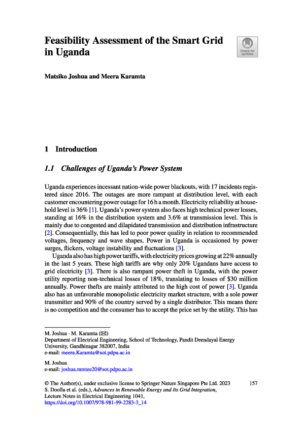 (PDF) Feasibility Assessment of the Smart Grid