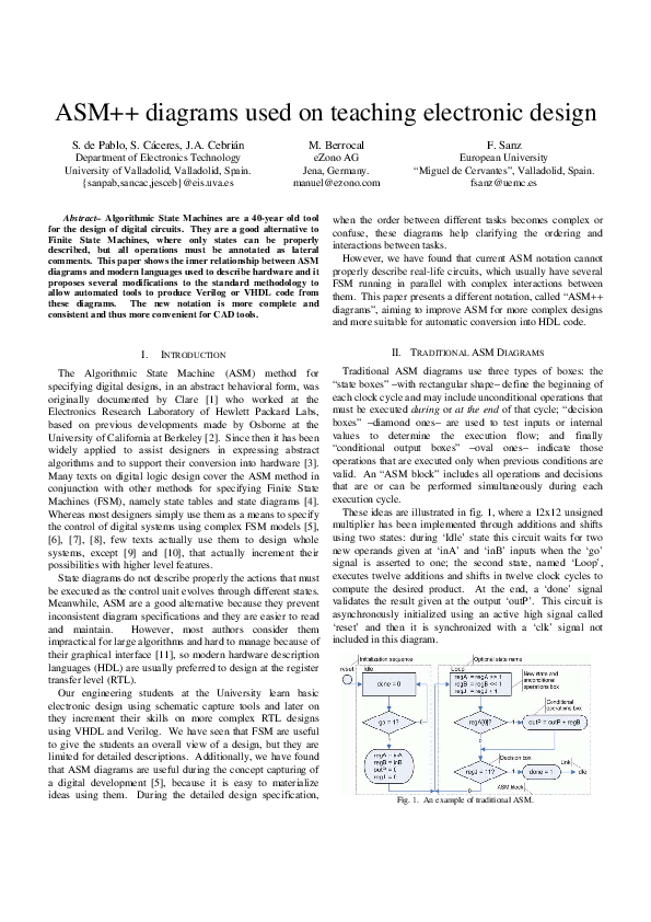 (PDF) ASM++ diagrams used on teaching electronic design