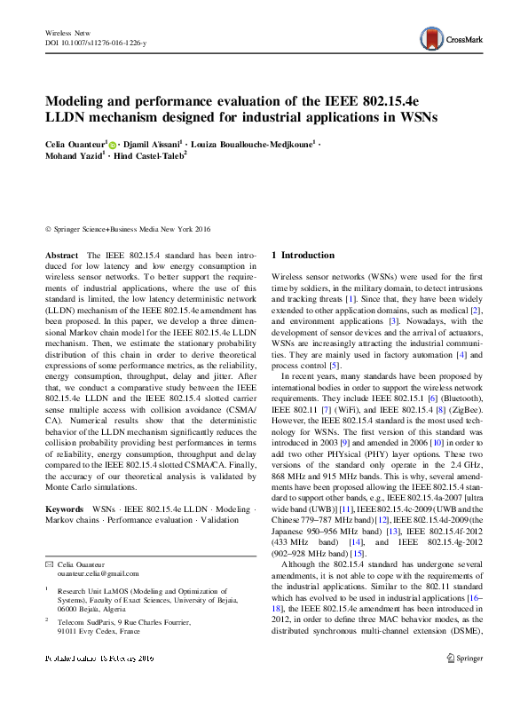 (PDF) Modeling and performance evaluation of IEEE 802.22 physical layer