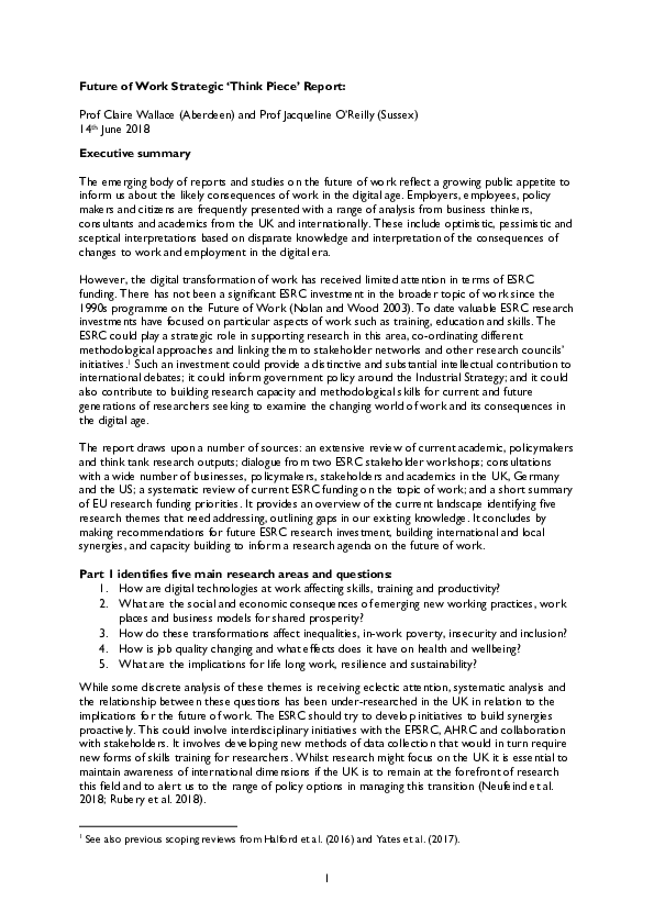 (PDF) The Future of Work Think Piece