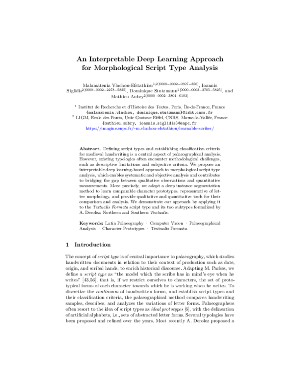 (PDF) An Interpretable Deep Learning Approach for Morphological Script ...