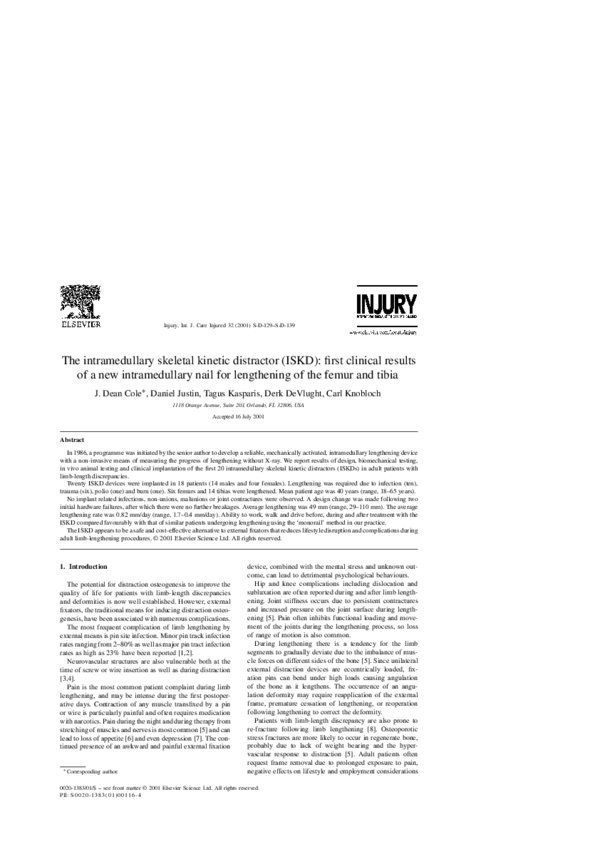(PDF) The intramedullary skeletal kinetic distractor (ISKD): first ...