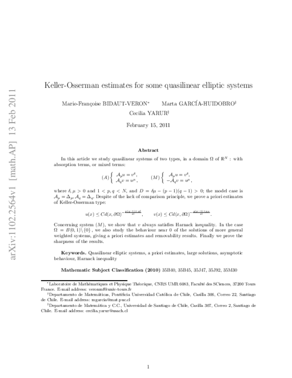 (PDF) Keller-Osserman estimates for some quasilinear elliptic systems ...