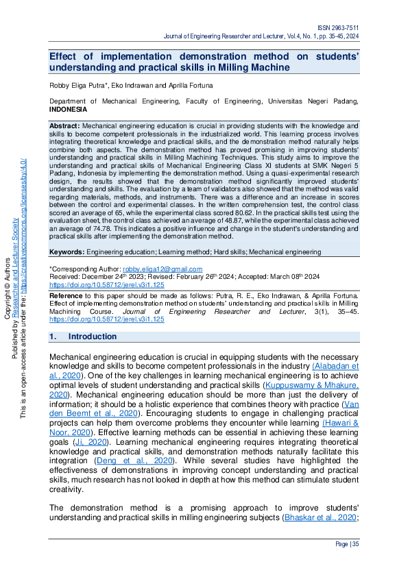 (PDF) Effect of implementing demonstration method on students ...