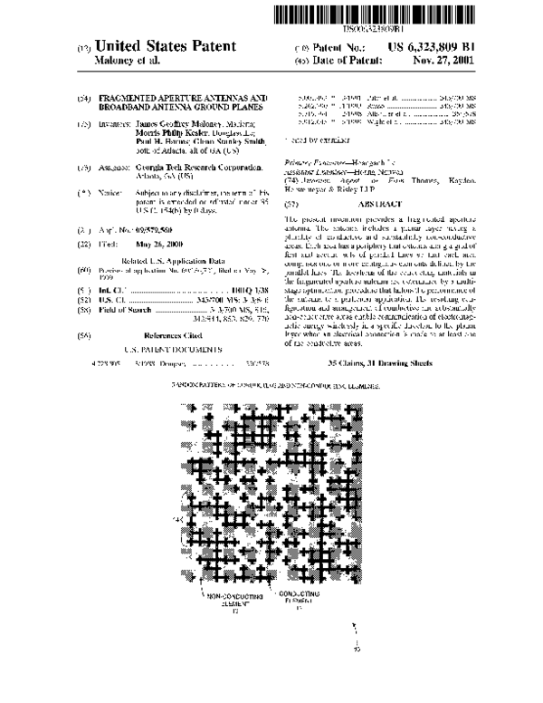 (PDF) Fragmented aperture antennas and broadband antenna ground planes