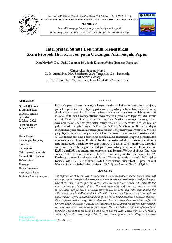 (PDF) Interpretasi Sumur Log untuk Menentukan Zona Prospek Hidrokarbon ...