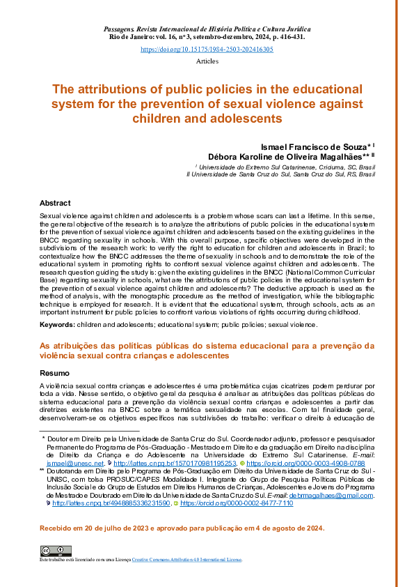 (PDF) The attributions of public policies in the educational system for ...