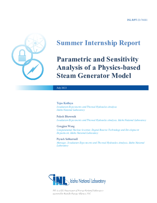 (PDF) Parametric and Sensitivity Analysis of a Physics-based Steam ...